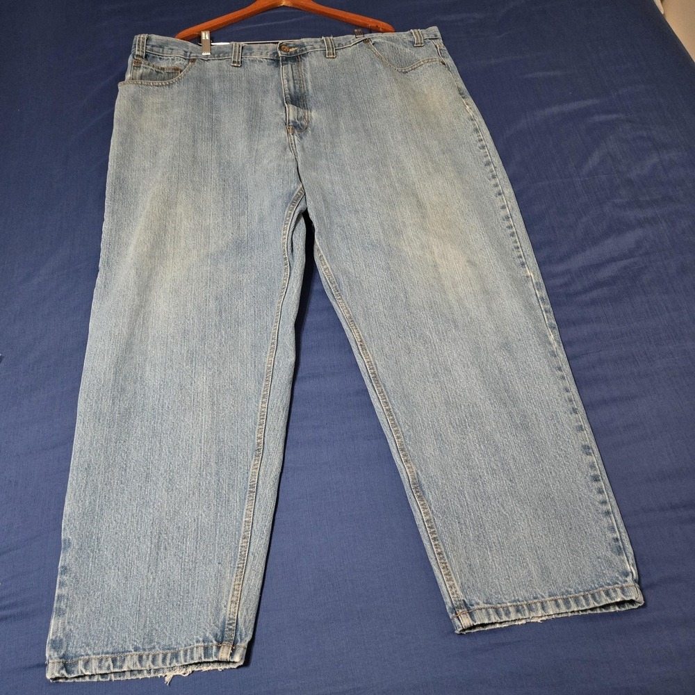 Arizona Jean Co. Jeans‎ Mens 50x32 Blue Relaxed Straight Denim Casual Light Wash